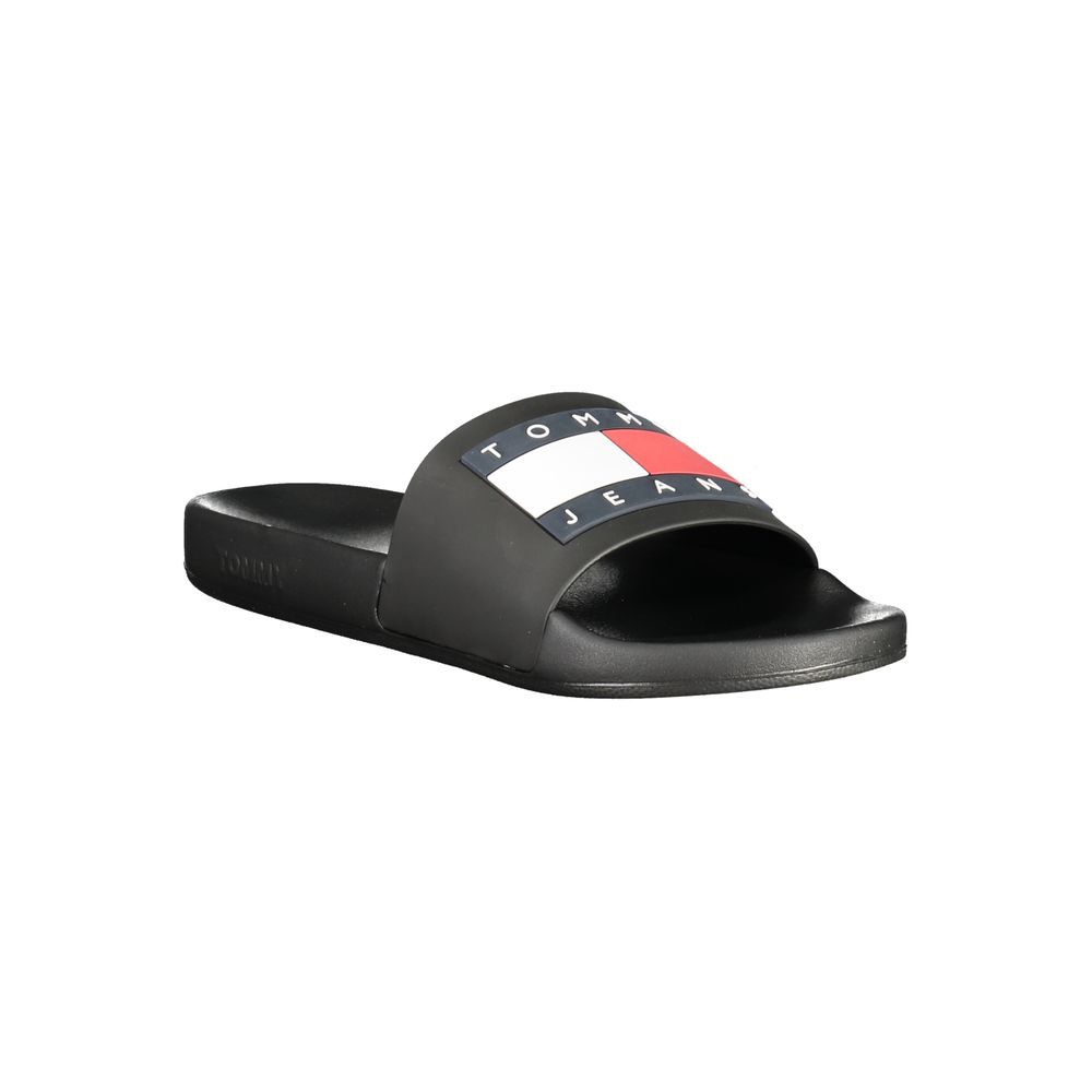 Tommy Hilfiger Schwarze Herren-Slipper aus Polyurethan