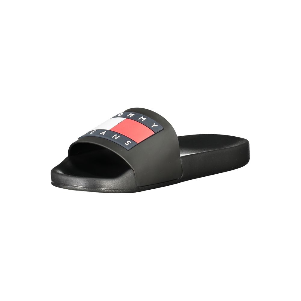 Tommy Hilfiger Schwarze Herren-Slipper aus Polyurethan