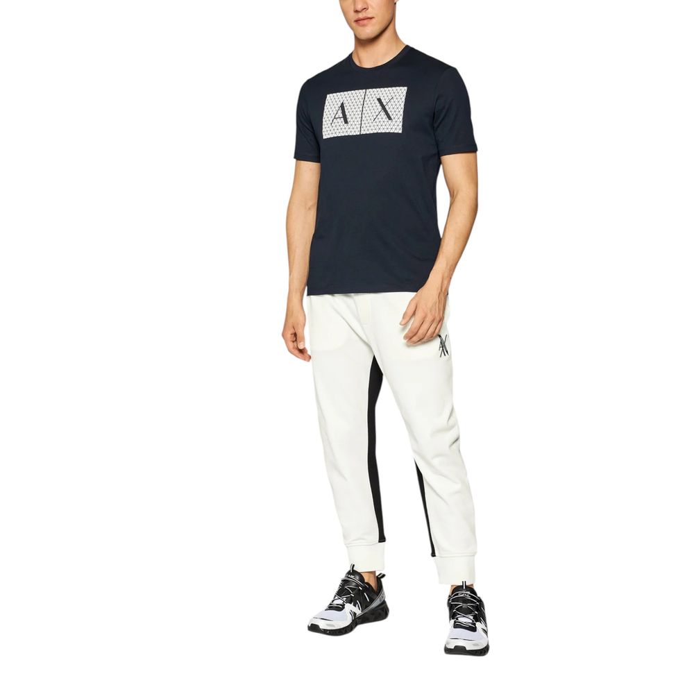 Armani Exchange Weißes Herren-T-Shirt aus Baumwolle