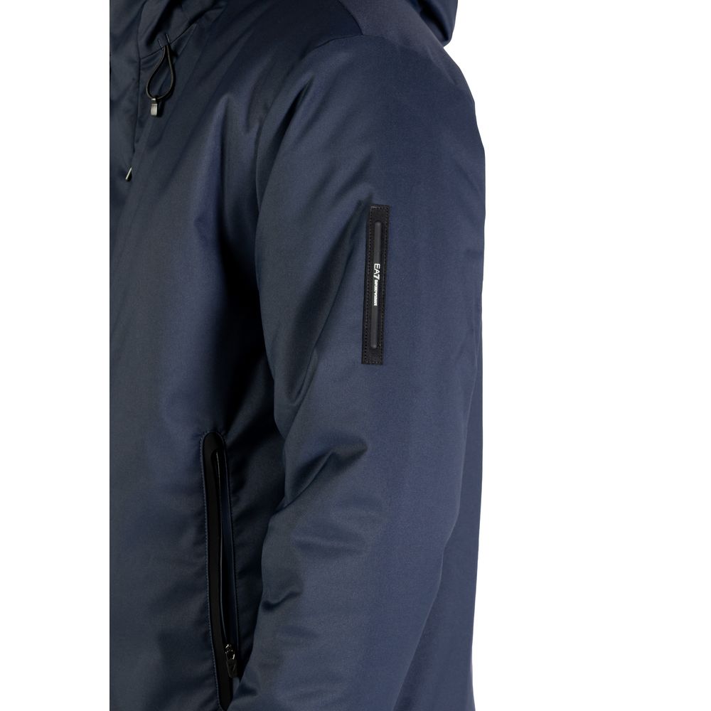 EA7 Emporio Armani Blauer Polyester-Mantel