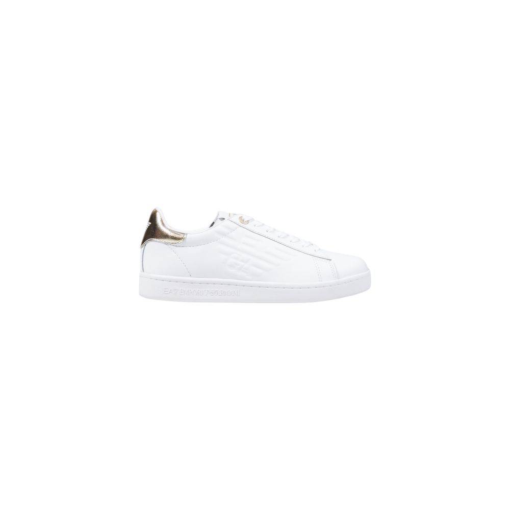 EA7 Emporio Armani Weiße Low-Top-Sneaker aus Leder