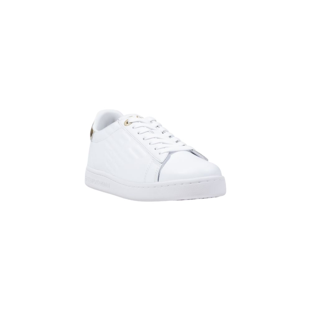EA7 Emporio Armani Weiße Low-Top-Sneaker aus Leder