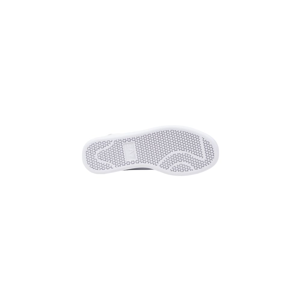 EA7 Emporio Armani Weiße Low-Top-Sneaker aus Leder
