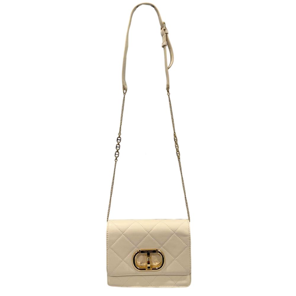 Twinset Beige PU Damen Umhängetasche