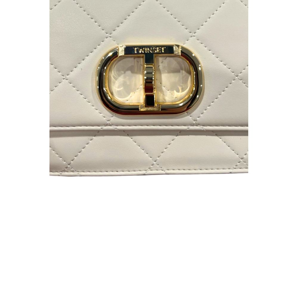 Twinset Beige PU Damen Umhängetasche