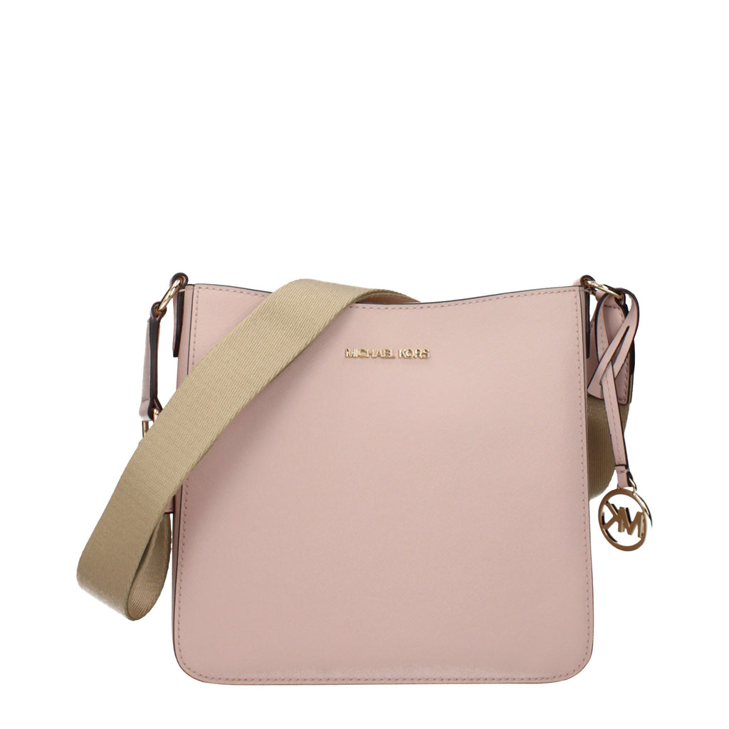 Schultertasche aus pinkfarbenem Leder