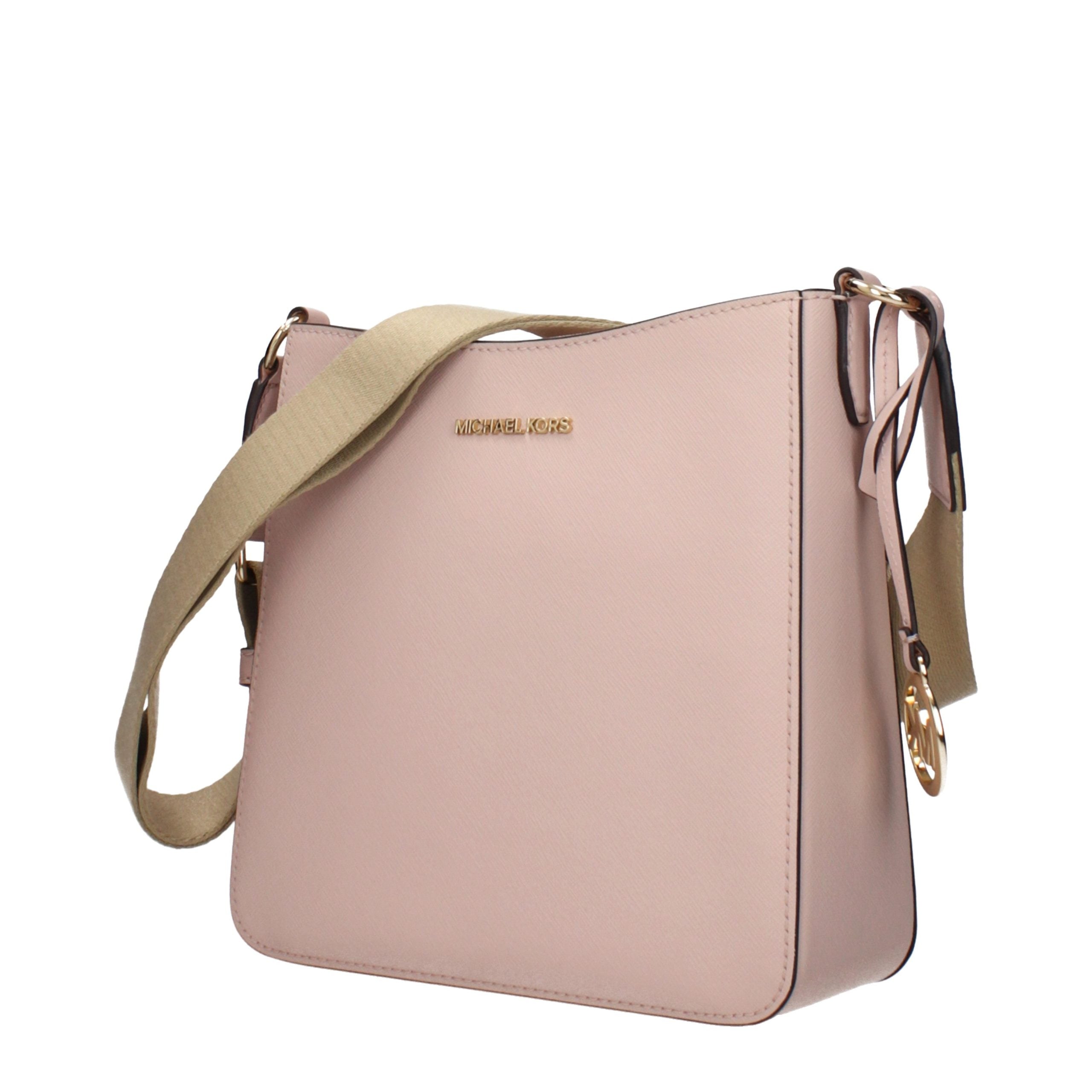 Schultertasche aus pinkfarbenem Leder