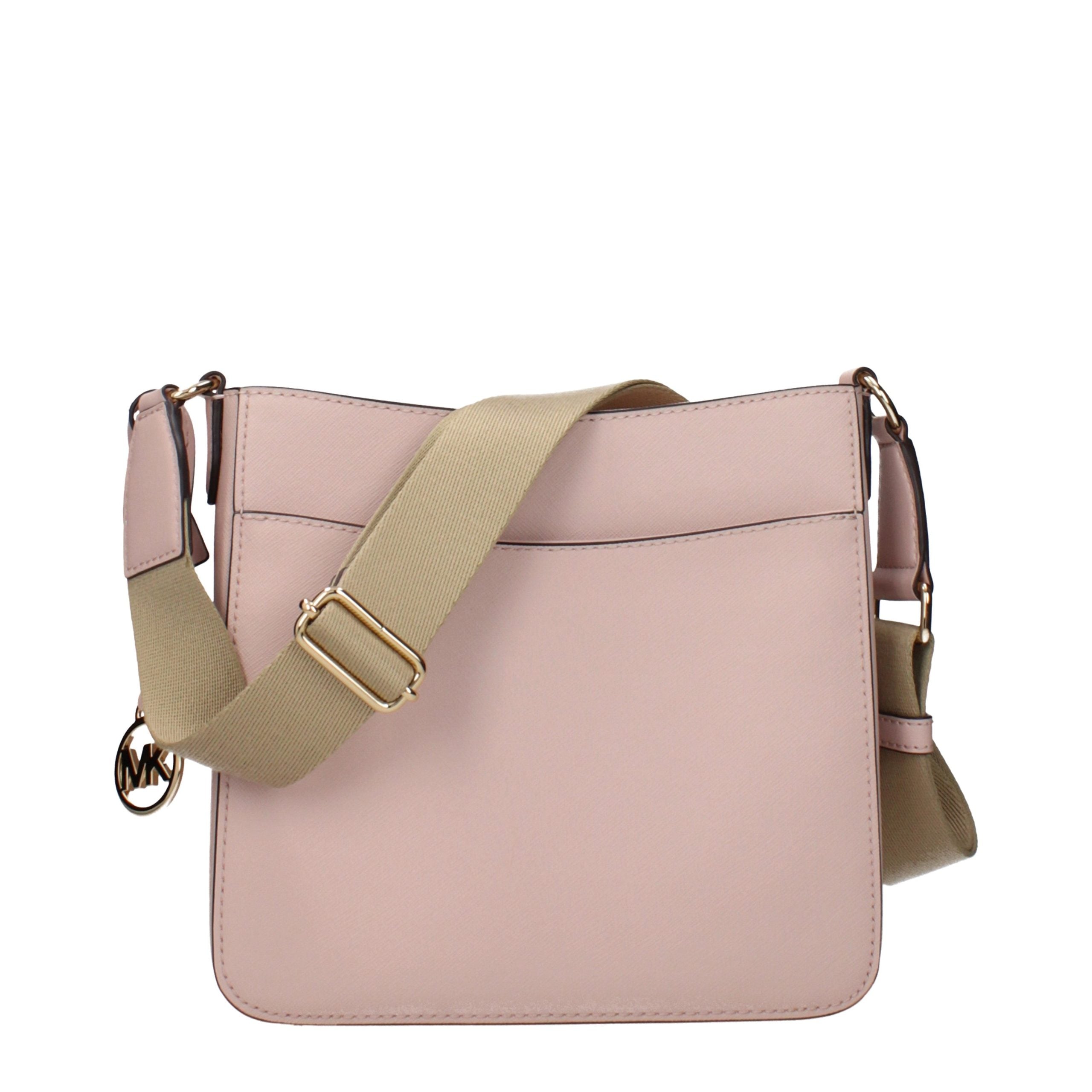 Schultertasche aus pinkfarbenem Leder