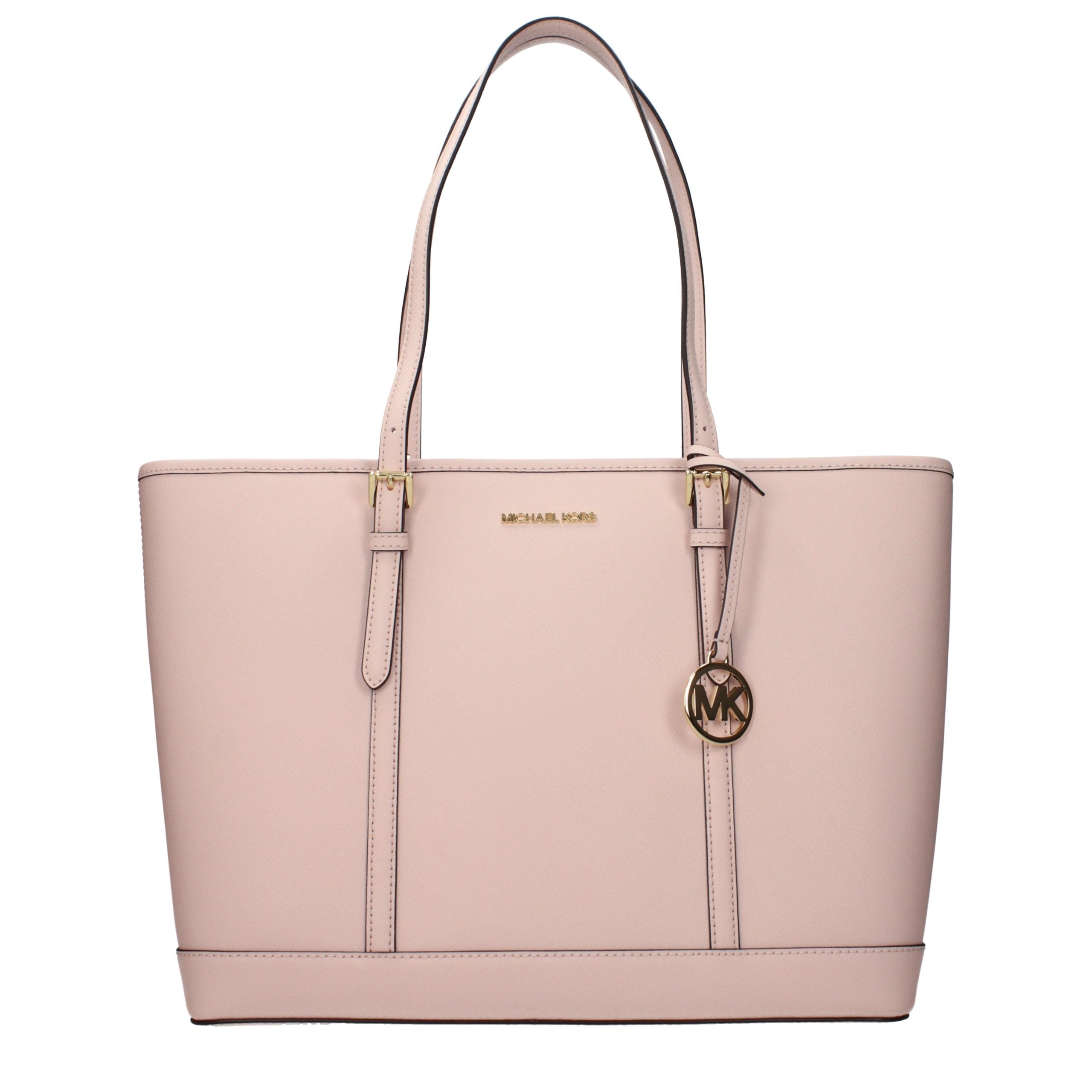 Schultertasche aus pinkfarbenem Leder