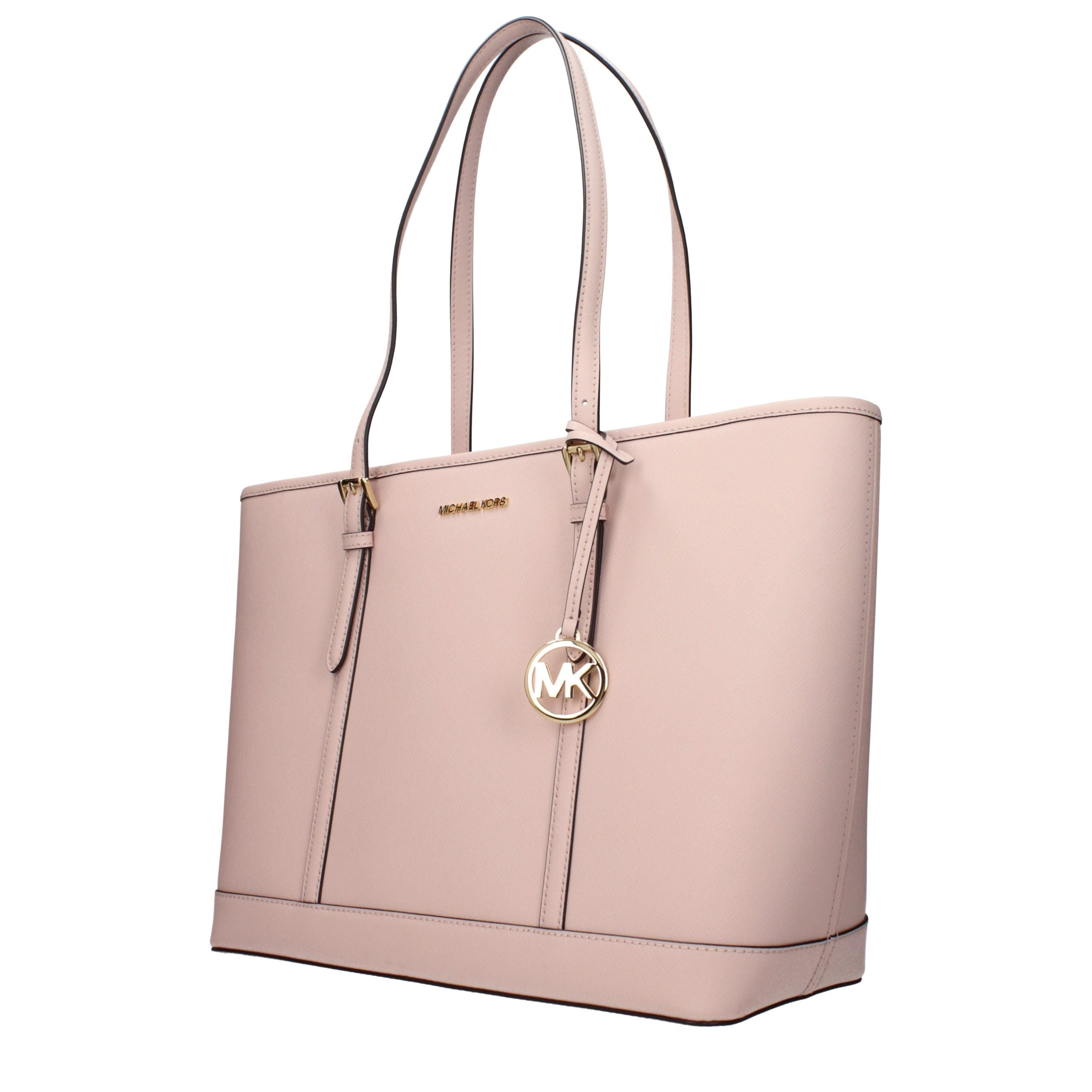 Schultertasche aus pinkfarbenem Leder