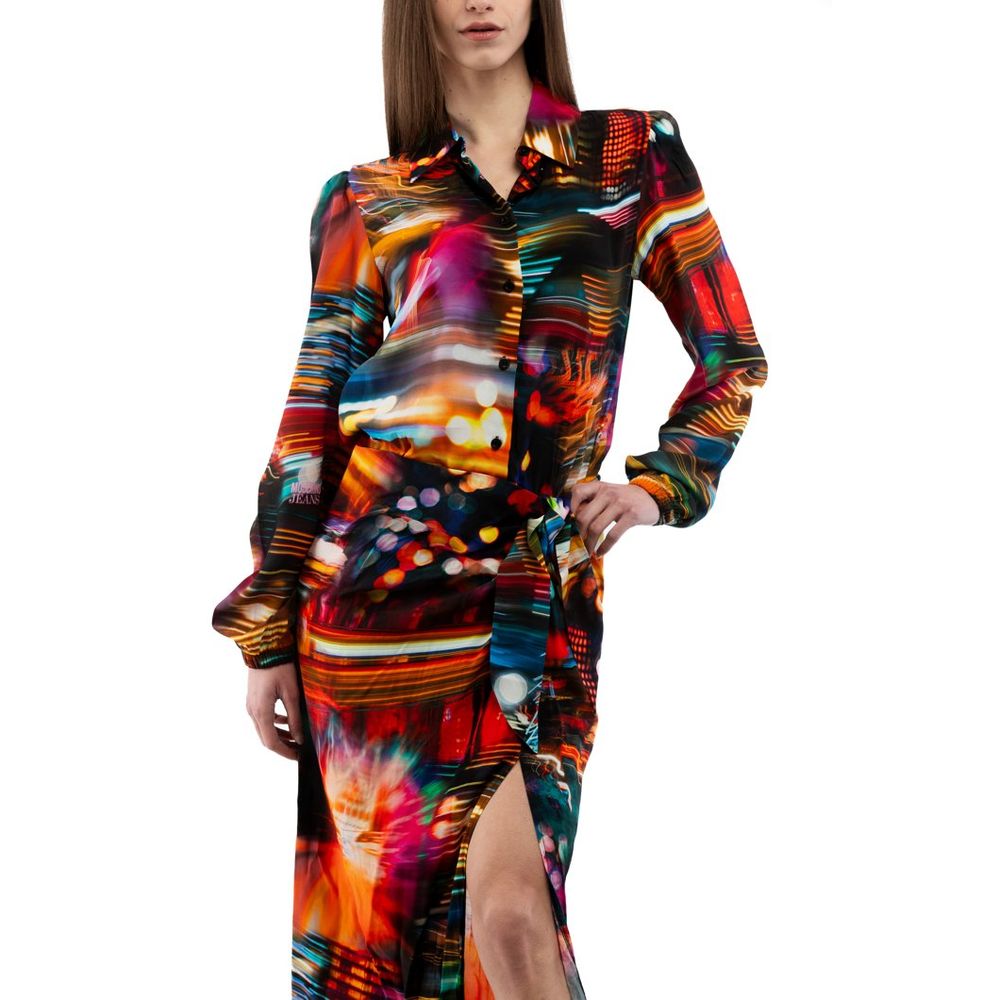 Moschino Mehrfarbiges Freizeitkleid aus Viskose