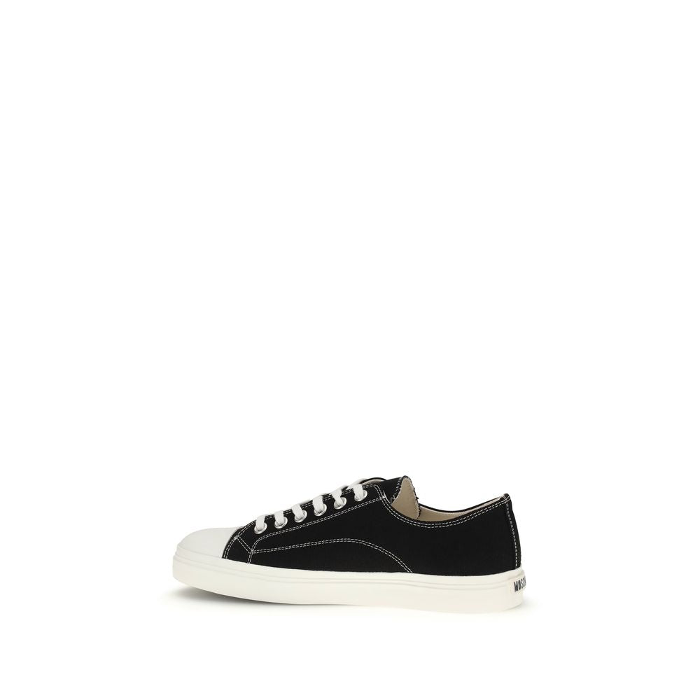 Moschino Schwarze Low-Top-Sneaker aus Baumwolle