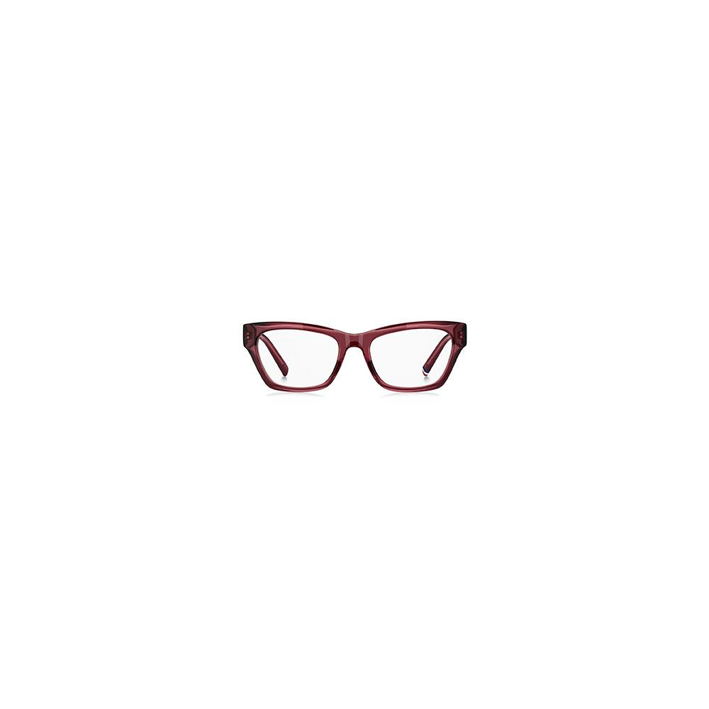 Tommy Hilfiger Brille aus Burgunderrotem Acetat (Gestell)