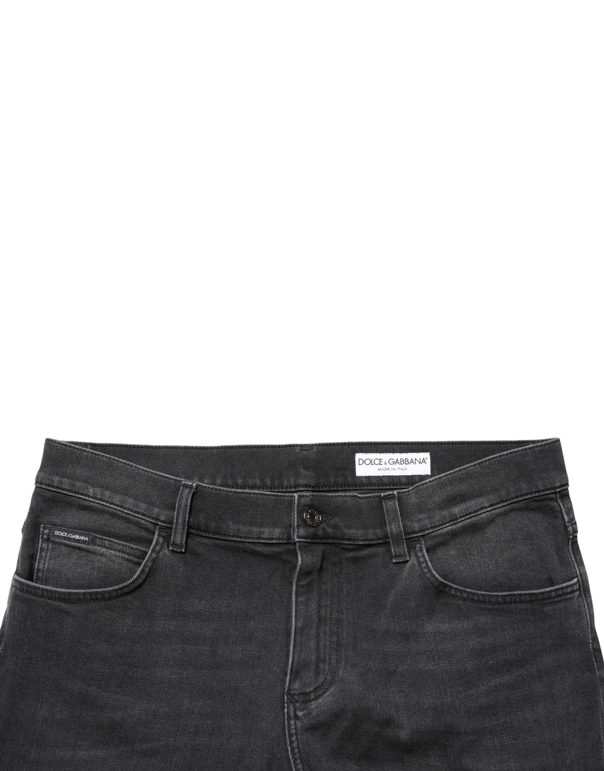 Dolce & Gabbana Schwarze Baumwoll Stretch Regular Skinny Jeans