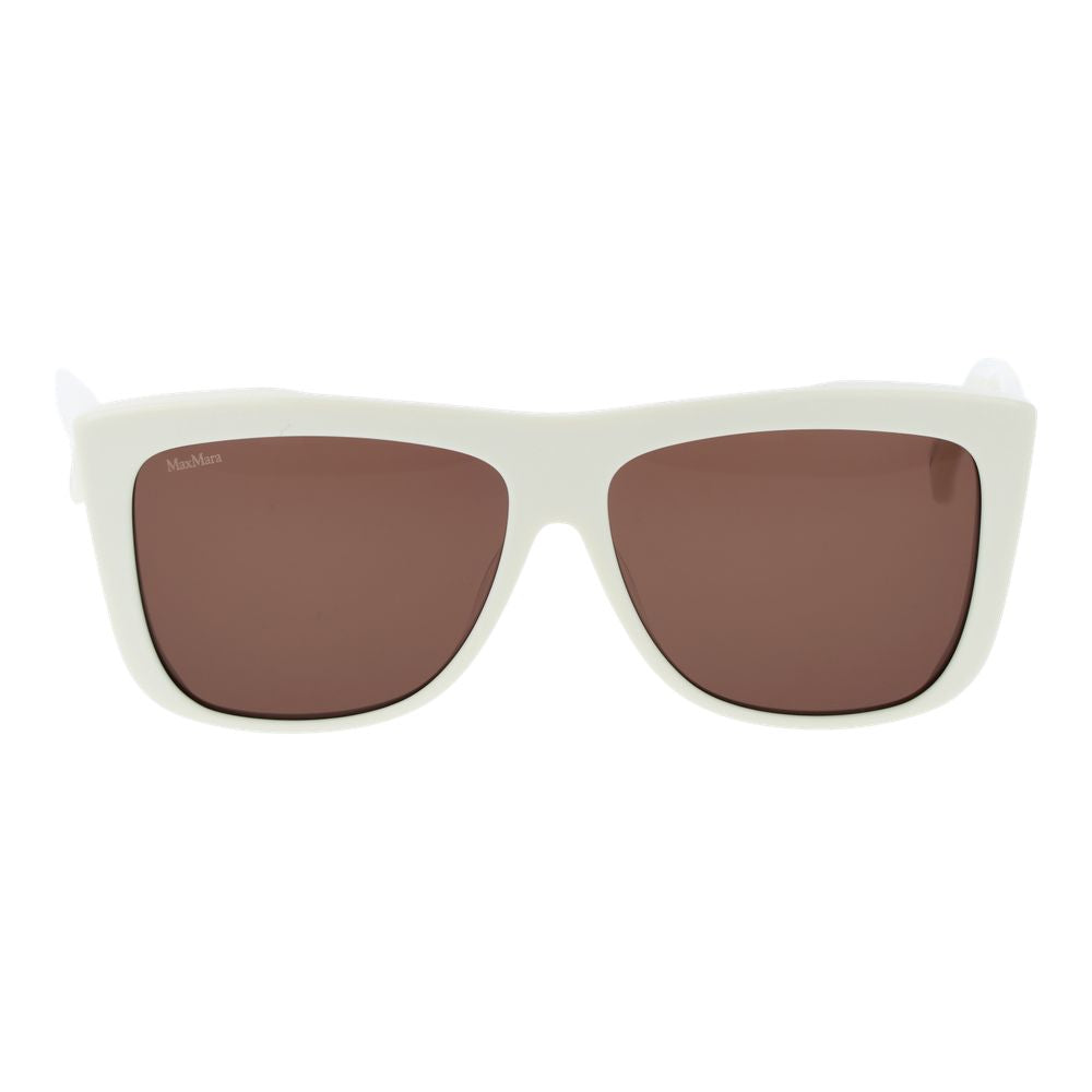 Max Mara Weiße Sonnenbrille aus Acetat