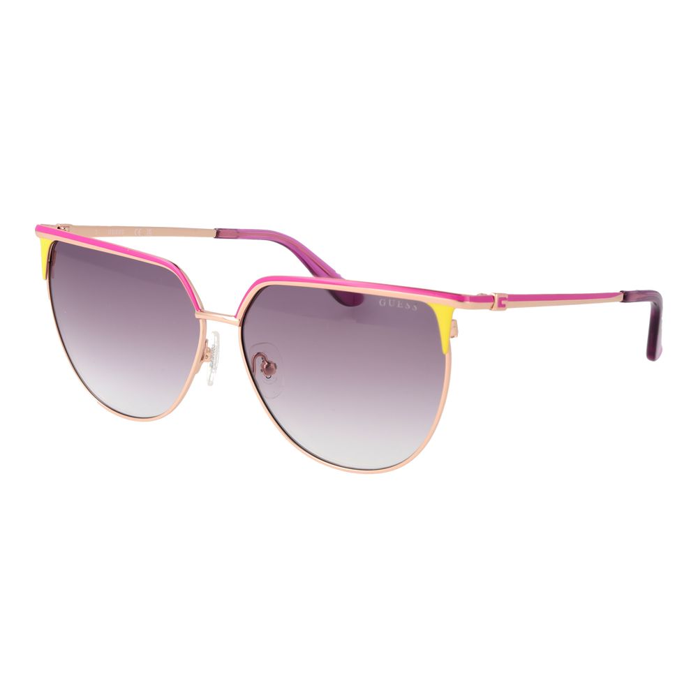 Guess Damen-Sonnenbrille aus roségoldfarbenem Metall – Stilvoll & Elegant.