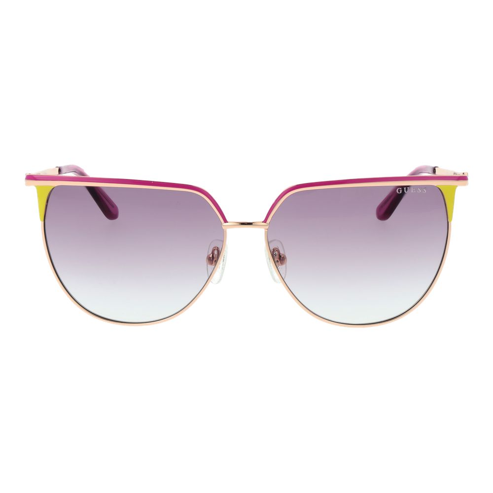 Guess Damen-Sonnenbrille aus roségoldfarbenem Metall – Stilvoll & Elegant.