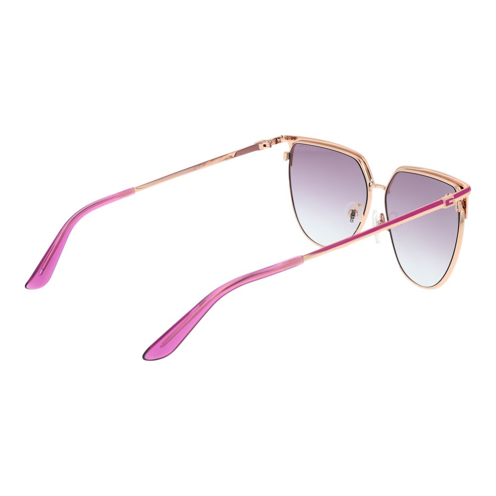 Guess Damen-Sonnenbrille aus roségoldfarbenem Metall – Stilvoll & Elegant.