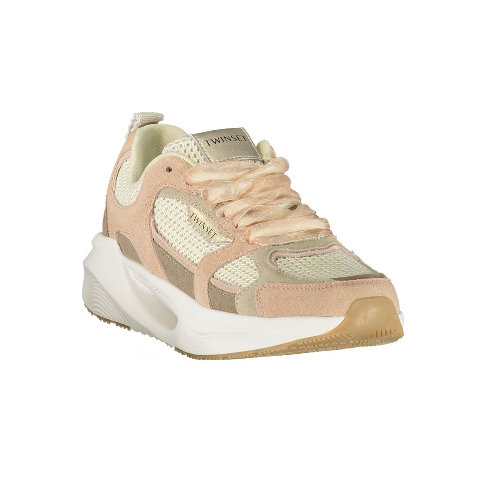 Twinset Pinker Stoff-Sneaker für Damen