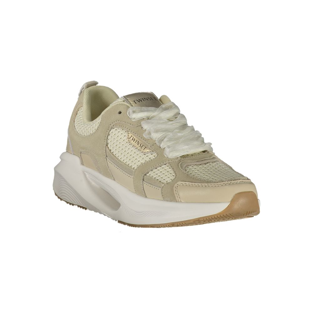 Twinset Beige Stoff-Sneaker für Damen