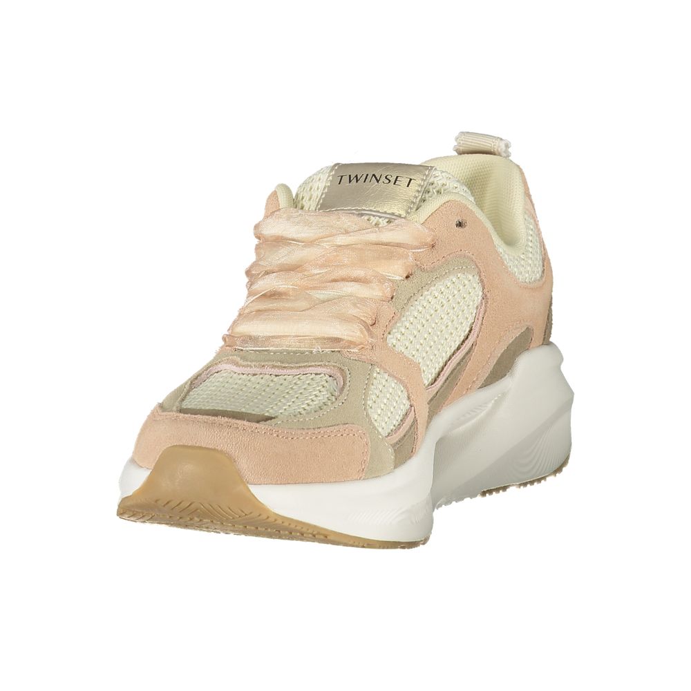 Twinset Pinker Stoff-Sneaker für Damen