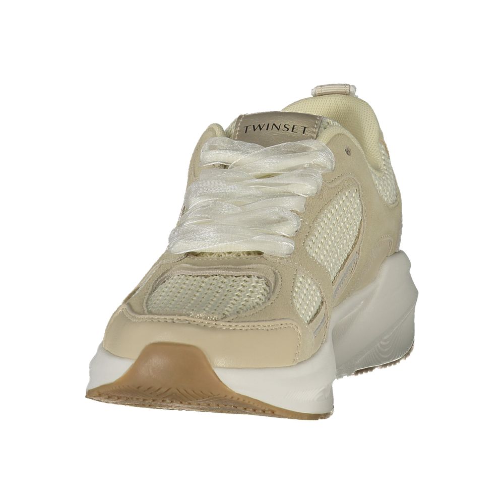 Twinset Beige Stoff-Sneaker für Damen