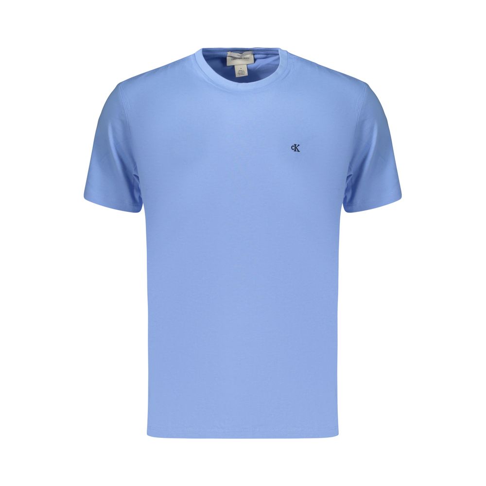 Calvin Klein Hellblaues Herren-T-Shirt aus Baumwolle