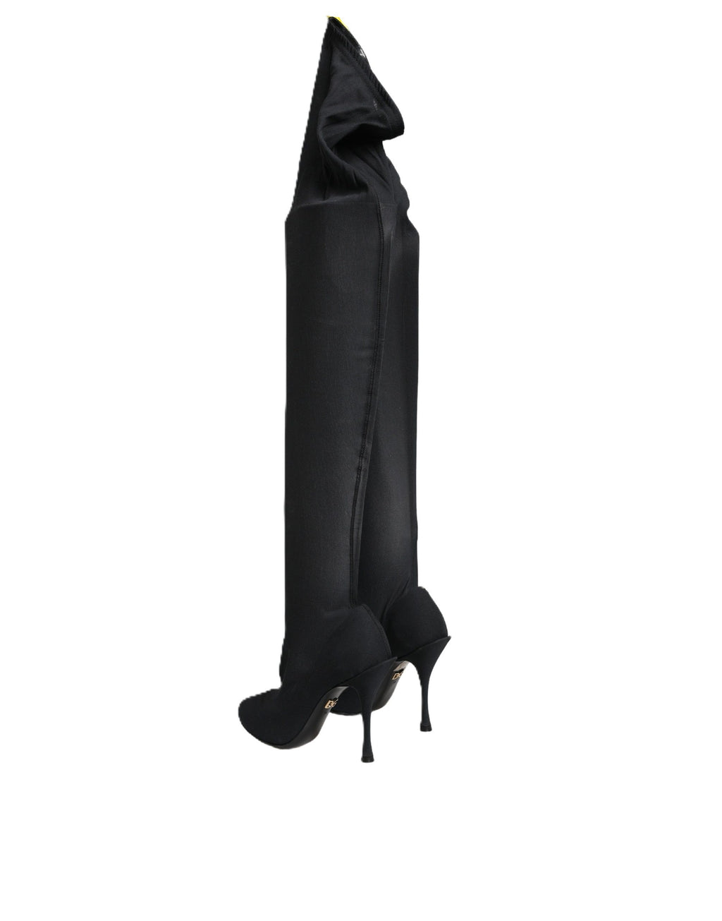Dolce & Gabbana Schwarze Stretch-Socken Stiefel Knielang