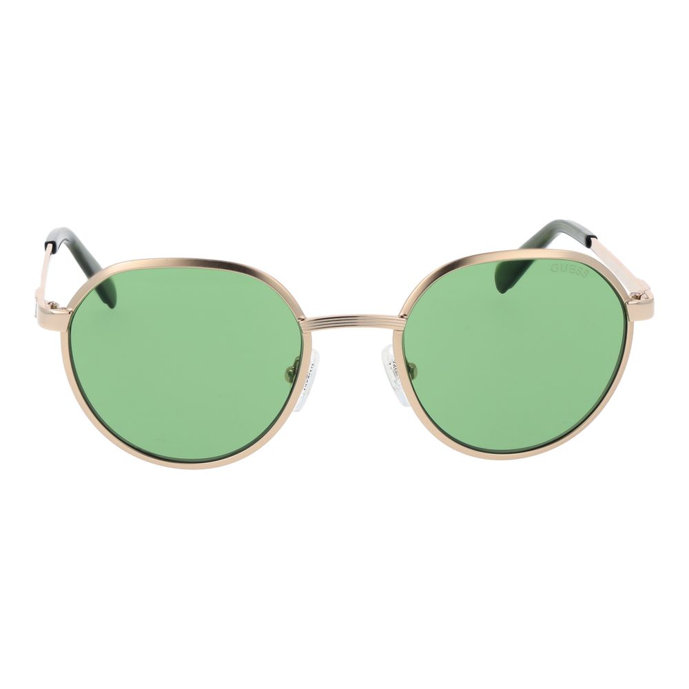 Guess Herren-Sonnenbrille aus goldfarbenem Metall – Stilvoll & Elegant.