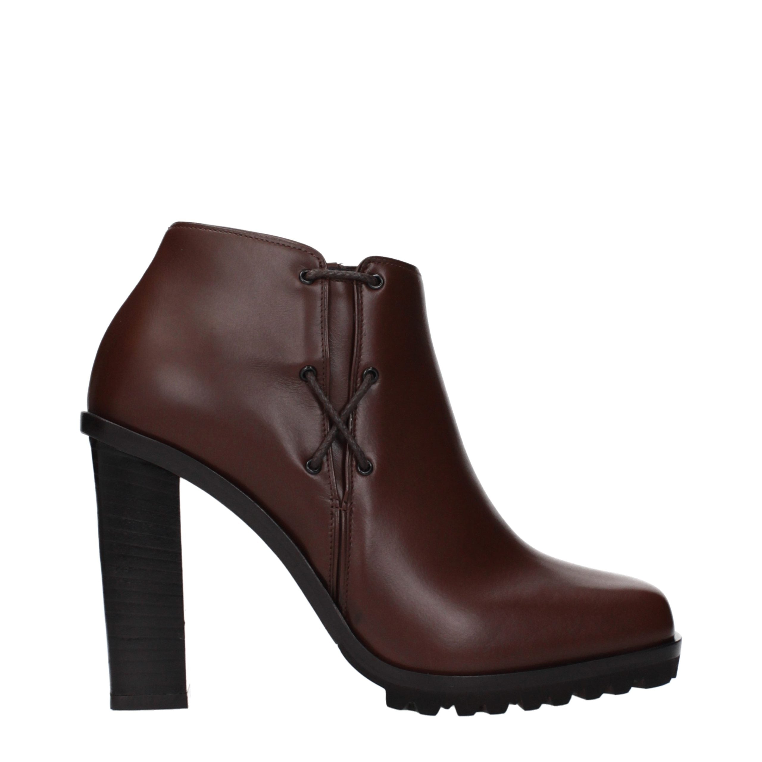 Max Mara Braune Lederstiefeletten