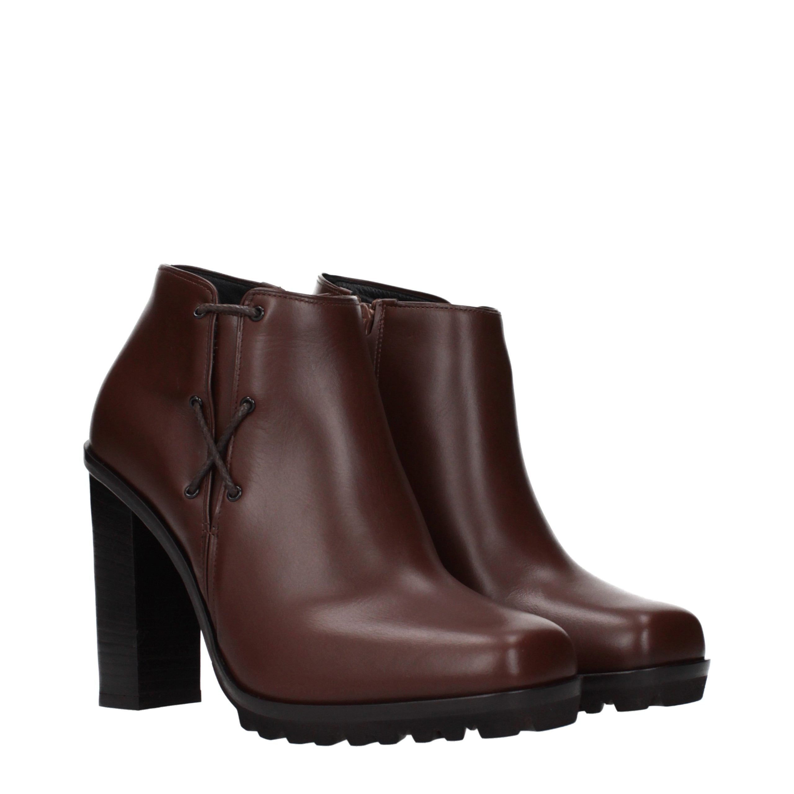Max Mara Braune Lederstiefeletten