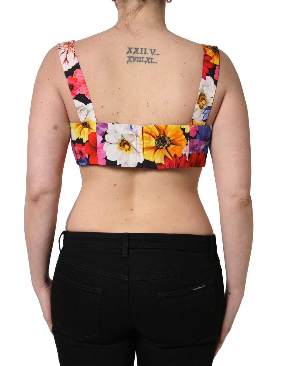 Dolce & Gabbana Bustier-Top mit Blumenprint in Multicolor