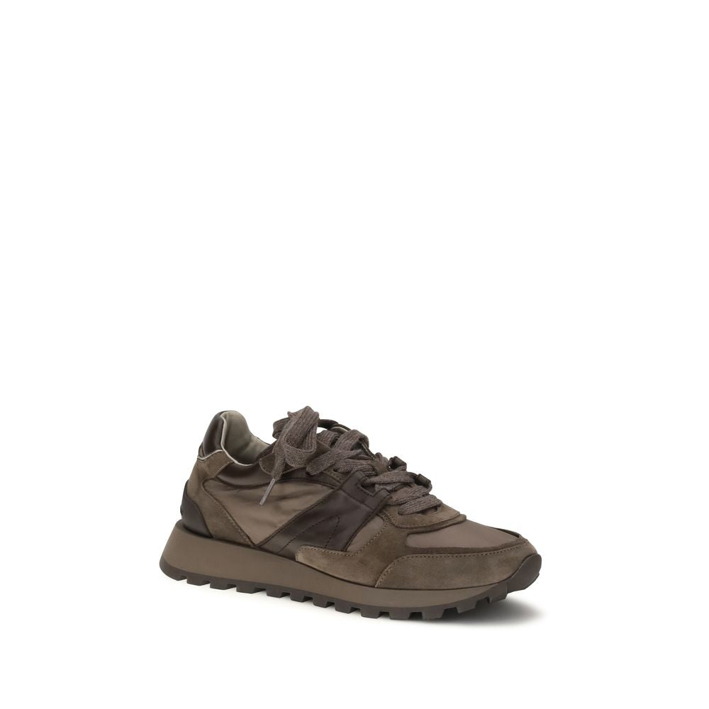 Brunello Cucinelli Braune Kalbsleder Bos Taurus Athletic Sneaker