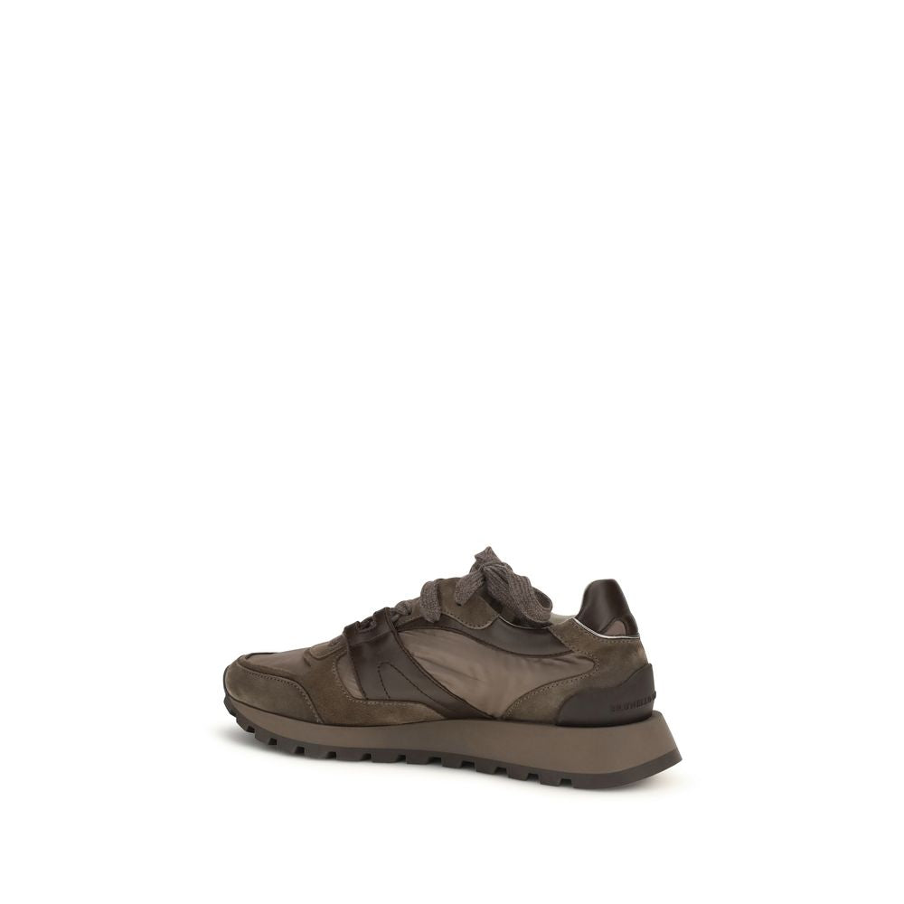 Brunello Cucinelli Braune Kalbsleder Bos Taurus Athletic Sneaker