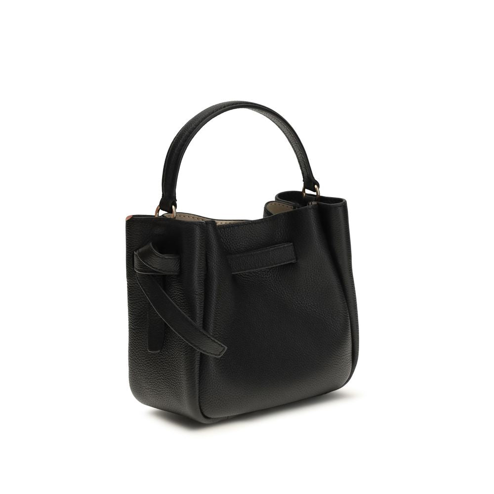 Tory Burch Schwarze Kalbsleder Bos Taurus Bucket Bag