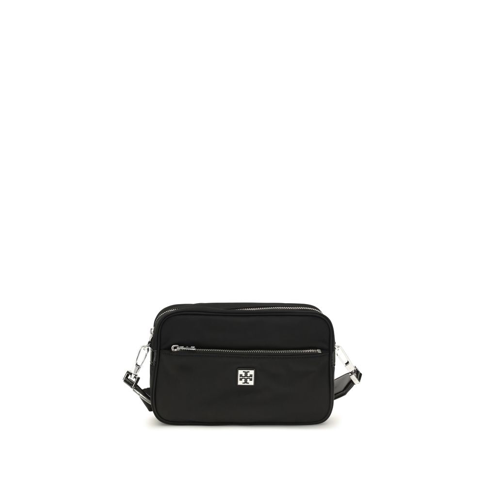 Tory Burch Schwarze Schultertasche aus Polyamid