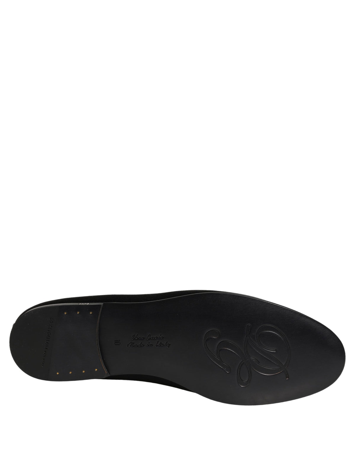 Dolce & Gabbana Schwarze Satin-Loafer mit Logo – Slip-On-Flats