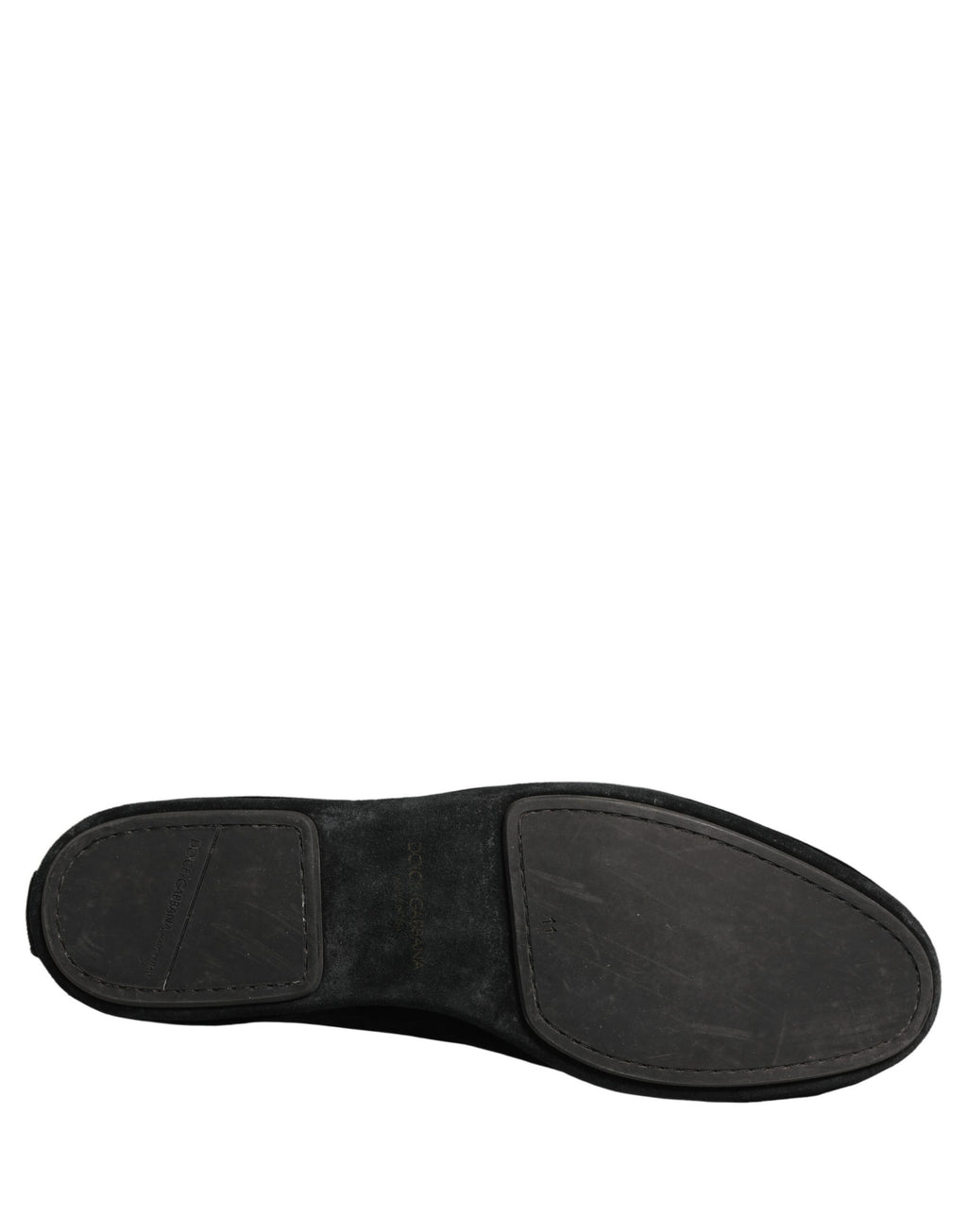 Dolce & Gabbana Schwarze Mokassins aus Wildleder mit Verzierungen