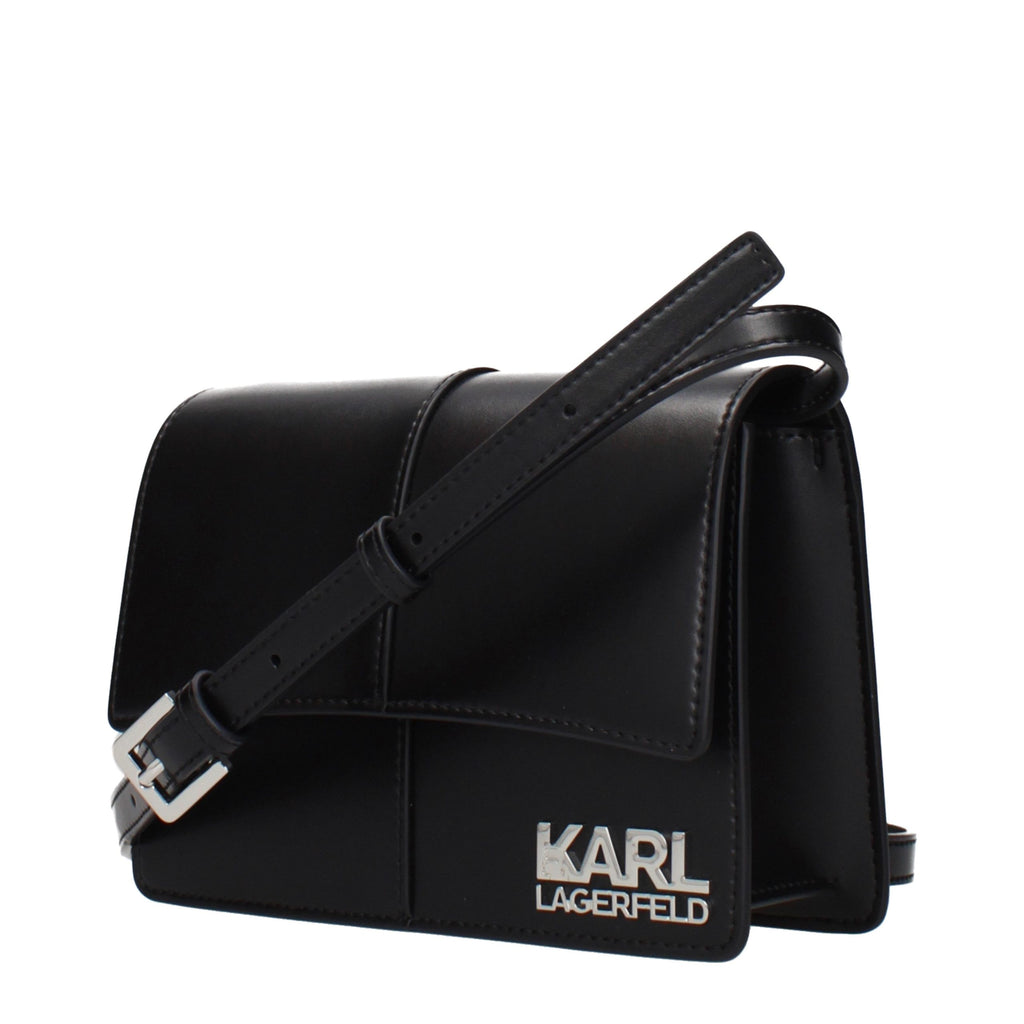 Karl Lagerfeld Schwarze Crossbody-Tasche aus Polyethylen