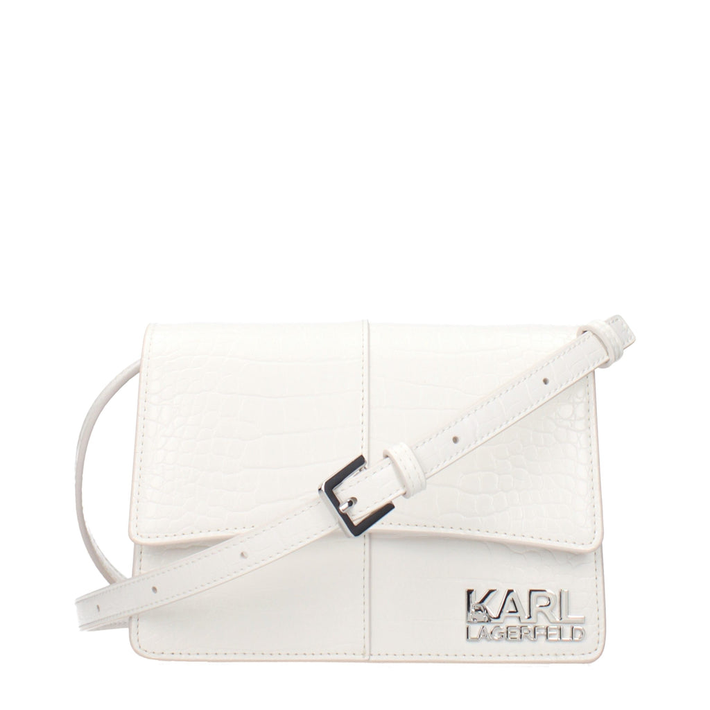 Karl Lagerfeld Weiße Crossbody-Tasche aus Polyethylen