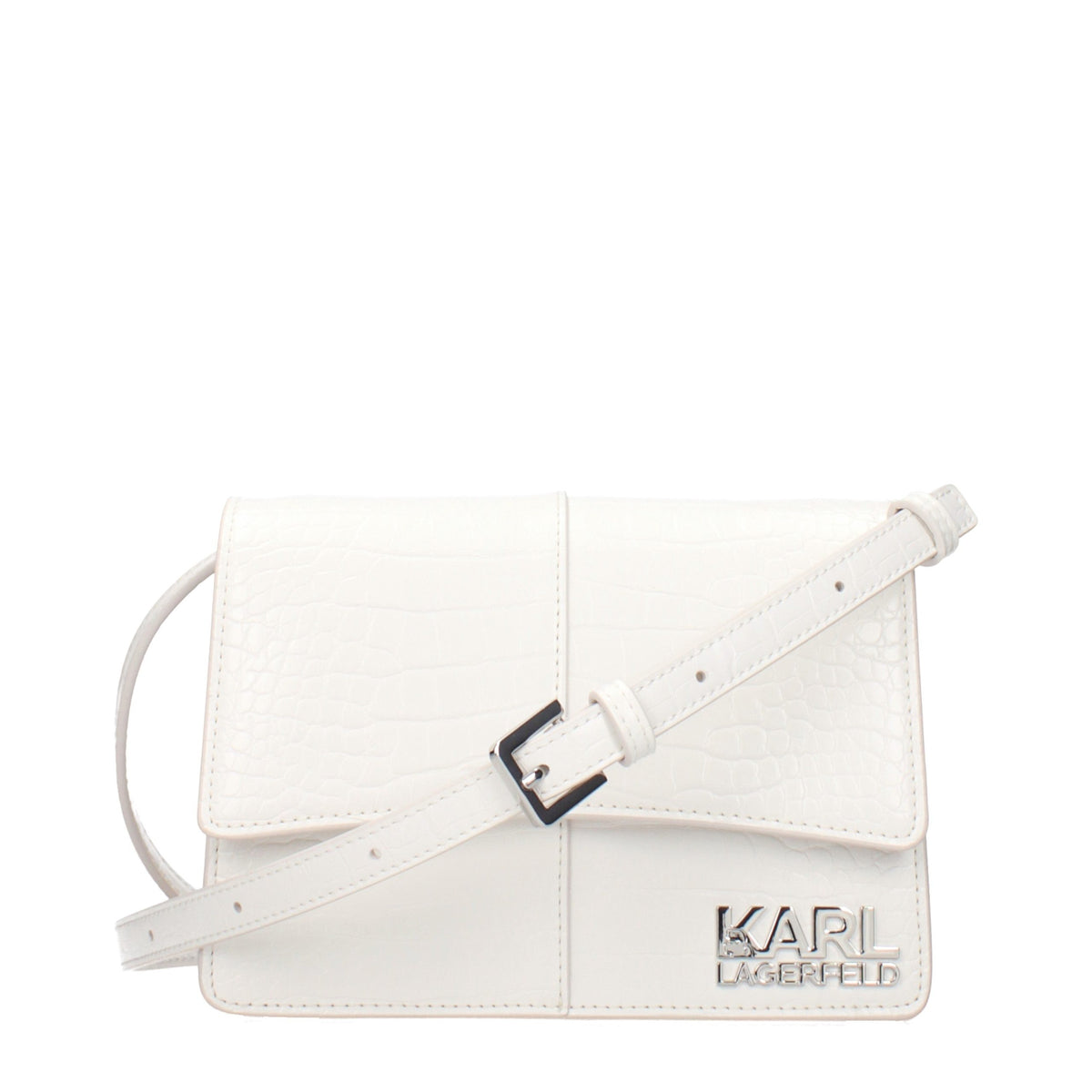 Karl Lagerfeld Weiße Crossbody-Tasche aus Polyethylen