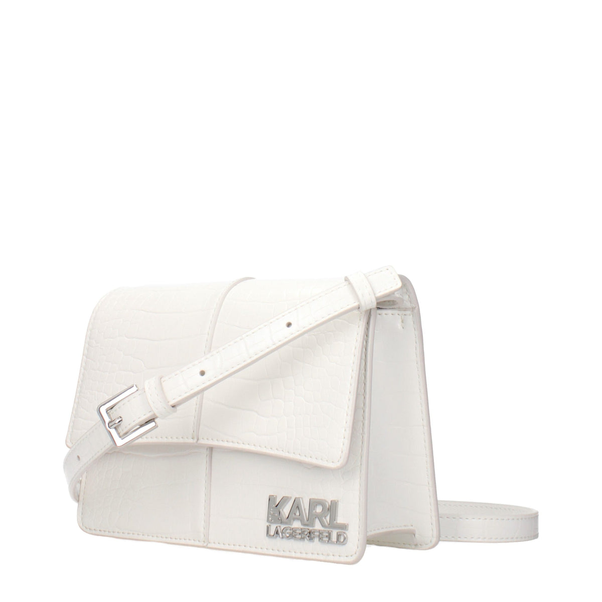 Karl Lagerfeld Weiße Crossbody-Tasche aus Polyethylen