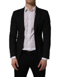 Dolce & Gabbana Schwarzer Blazer aus Polyester, einreihig