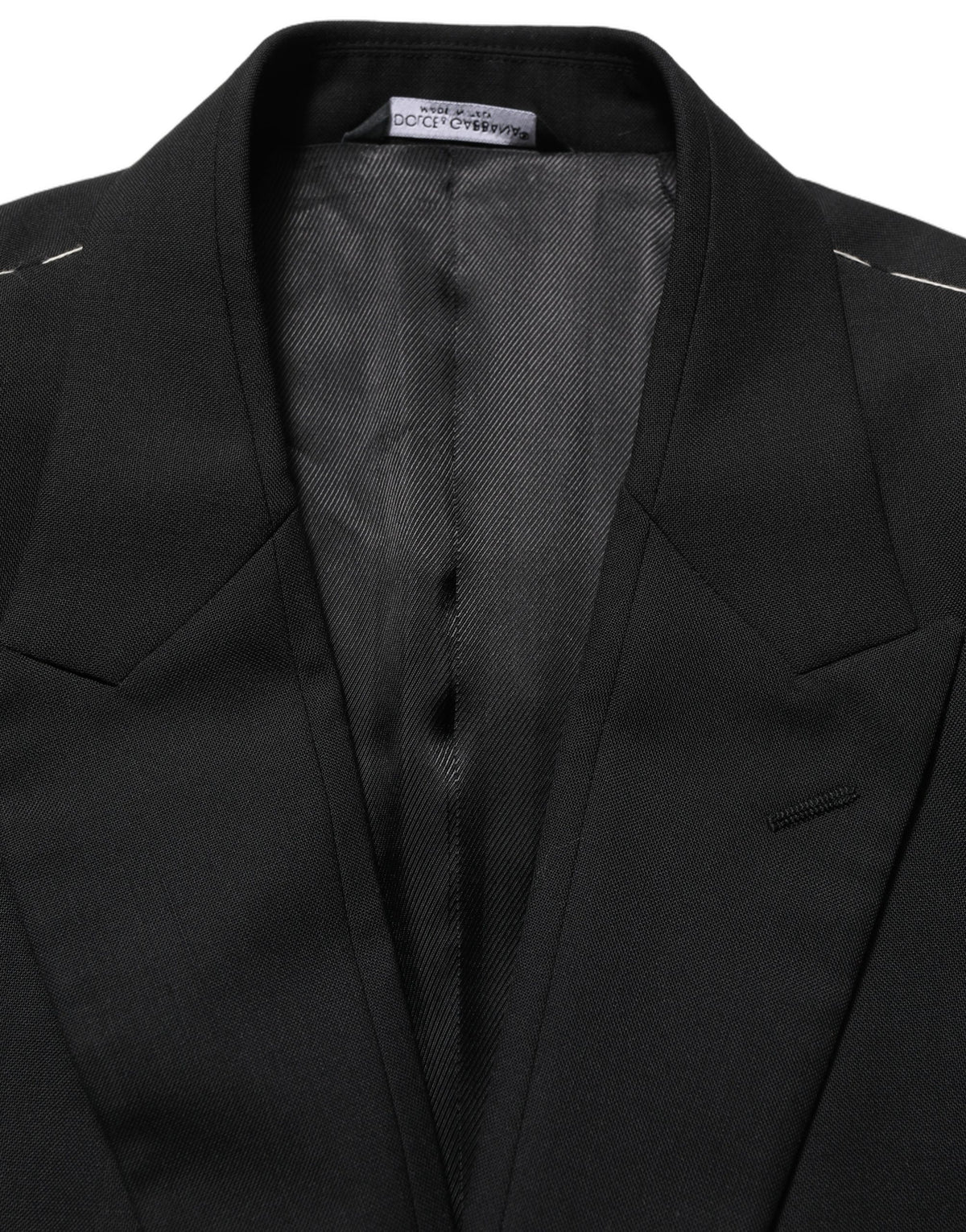 Dolce & Gabbana Schwarzer Woll-Sakko mit Einreiher