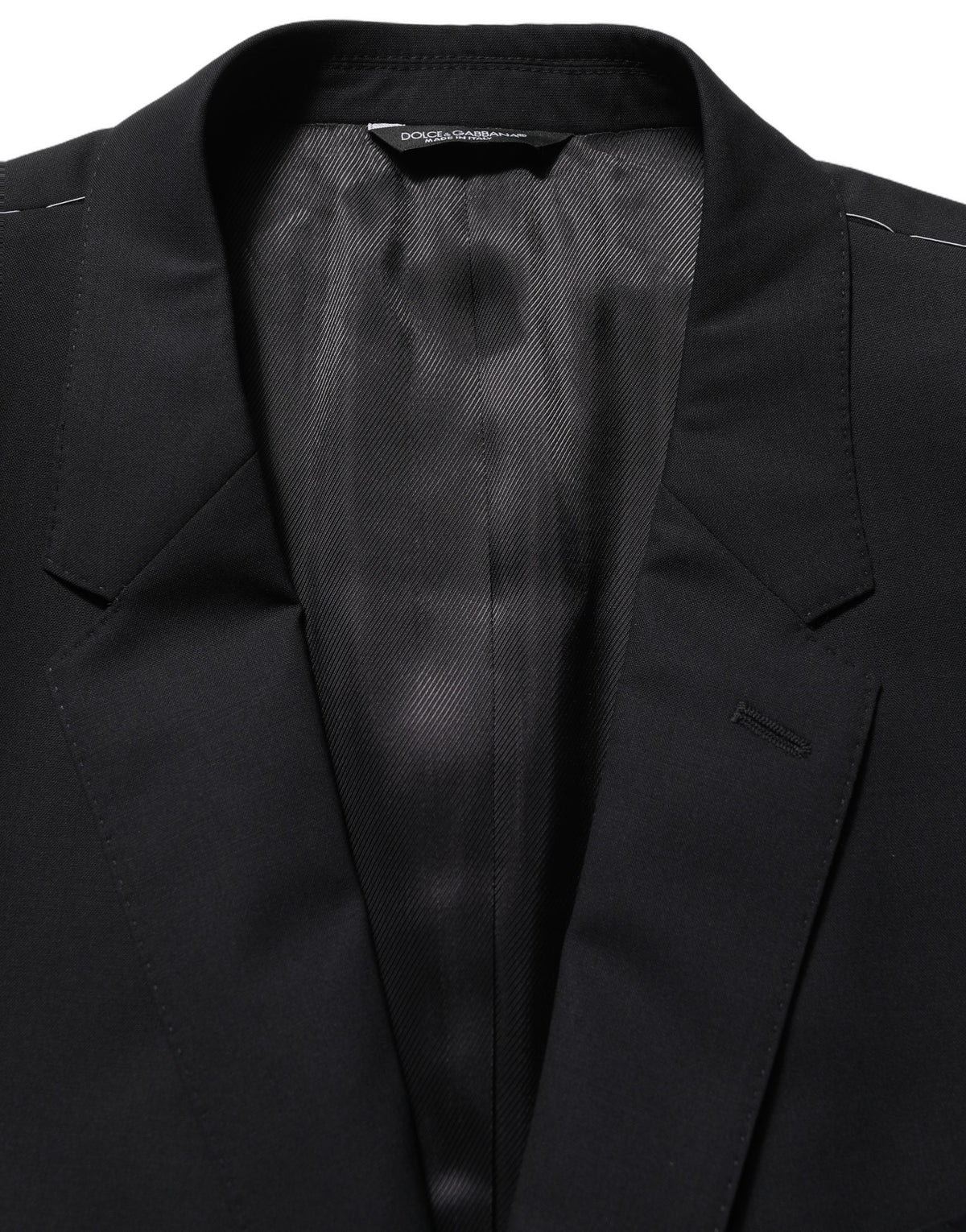 Dolce & Gabbana Schwarzer Woll-Sakko mit Einreiher