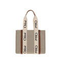Chloé Beige Leinen Handtasche