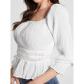 Guess Damen-Tanktop aus weißer Ramie – Sommerlich & Stilvoll.