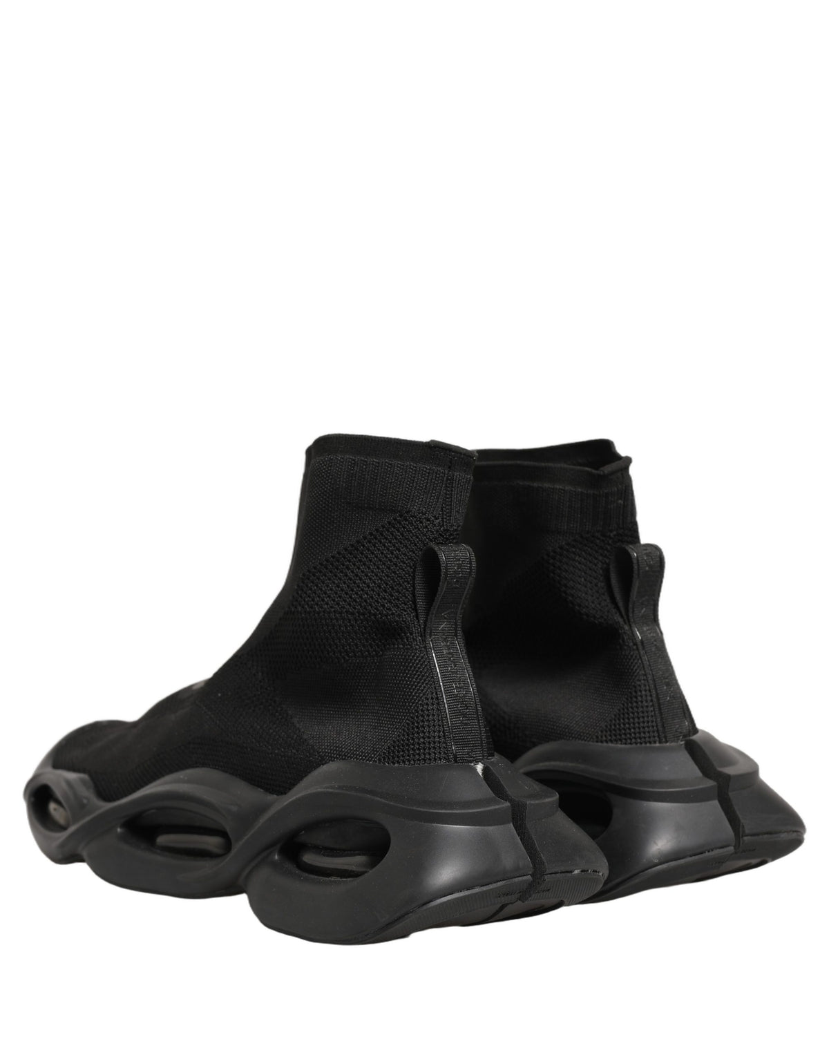 Dolce & Gabbana Schwarze Slipper-Sneaker mit Wellenmuster für Herren