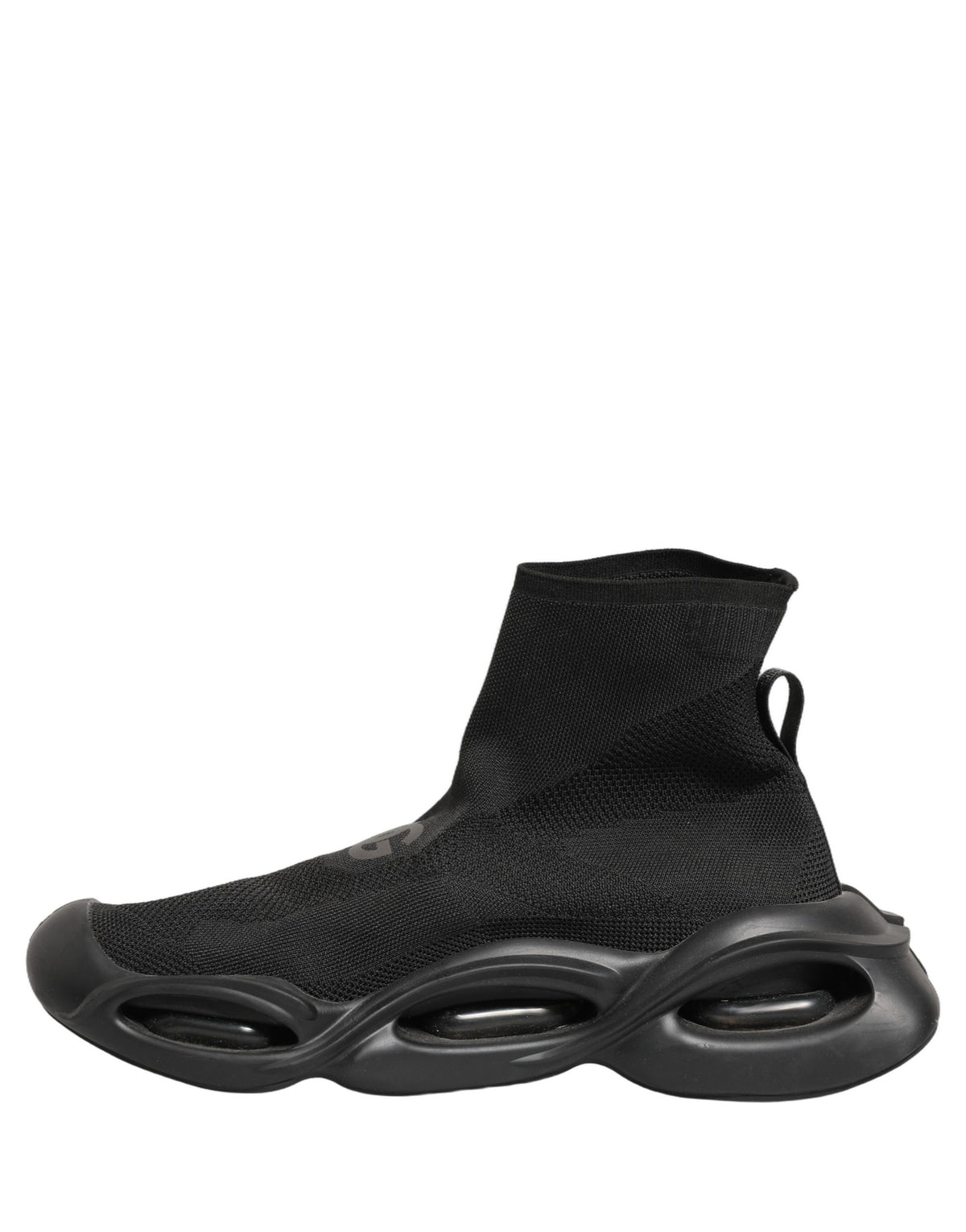 Dolce & Gabbana Schwarze Slipper-Sneaker mit Wellenmuster für Herren