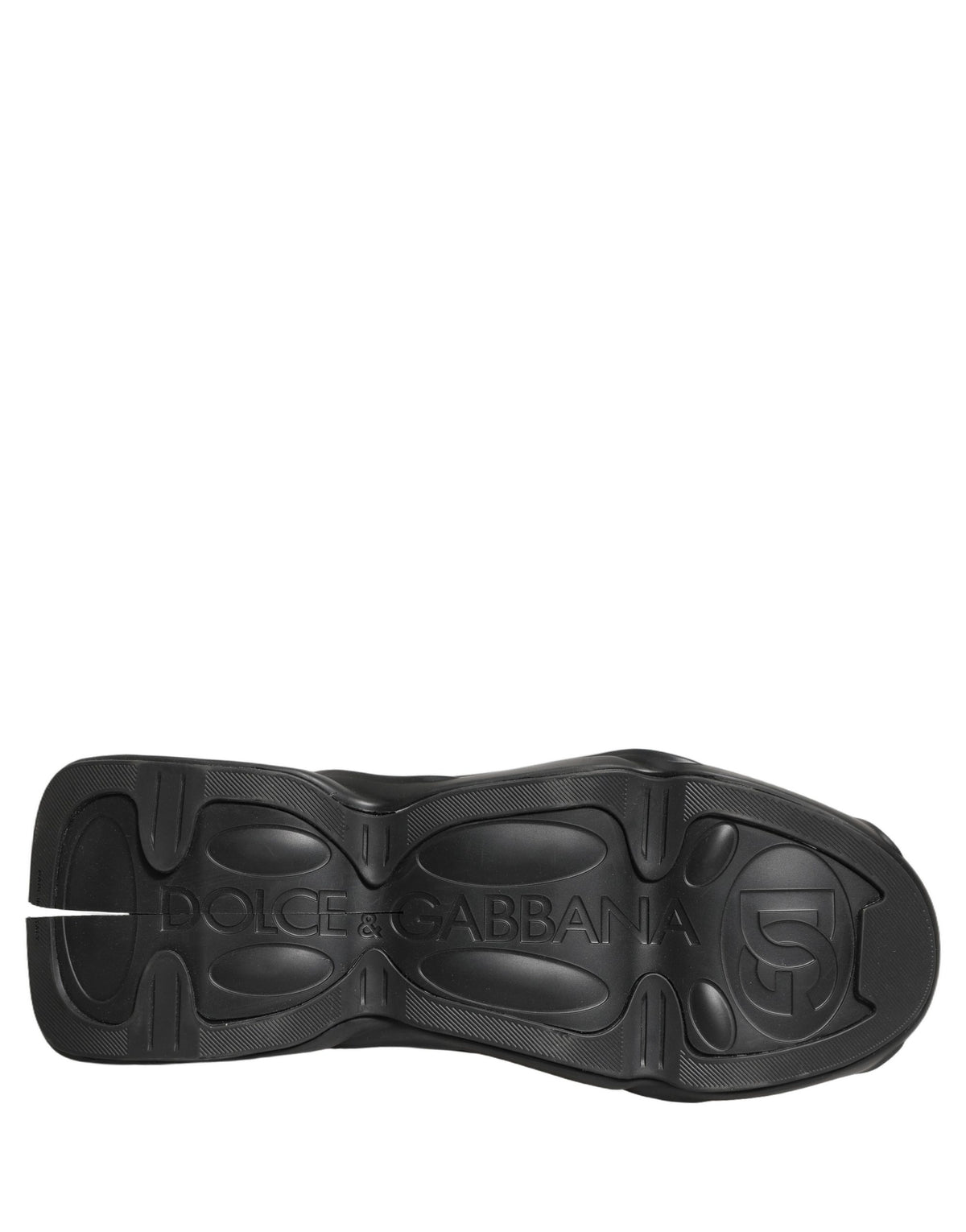 Dolce & Gabbana Schwarze Slipper-Sneaker mit Wellenmuster für Herren